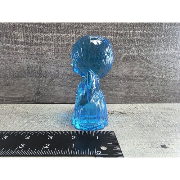 Angel Mosser Glass 1970s Blue Singing Winged 4" Paperweight Figure 76.8 - Picture 15 of 15